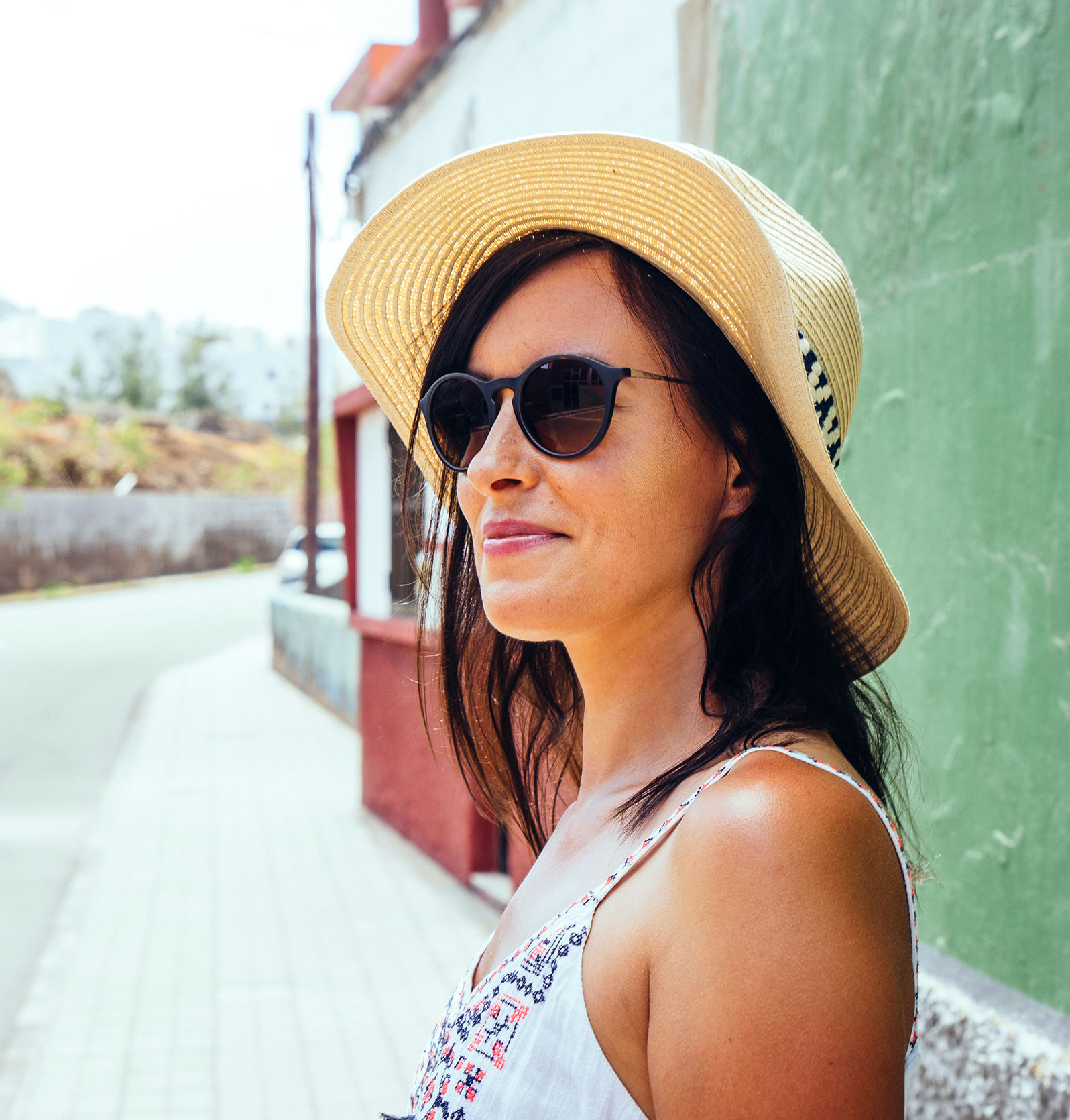 Woman with Sunglasses and Sunhat Woman with Sunglasses and Sunhat